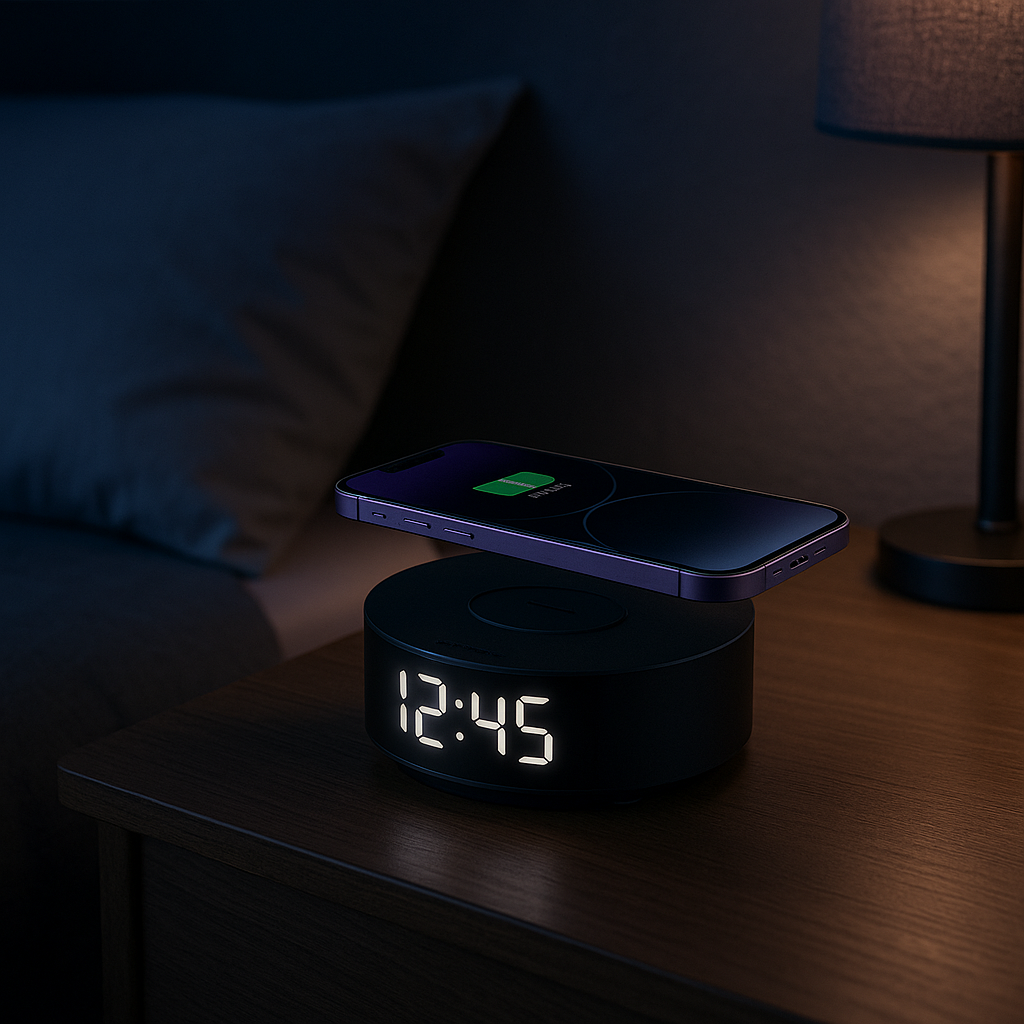 Despertador Digital con Carga Inalámbrica
