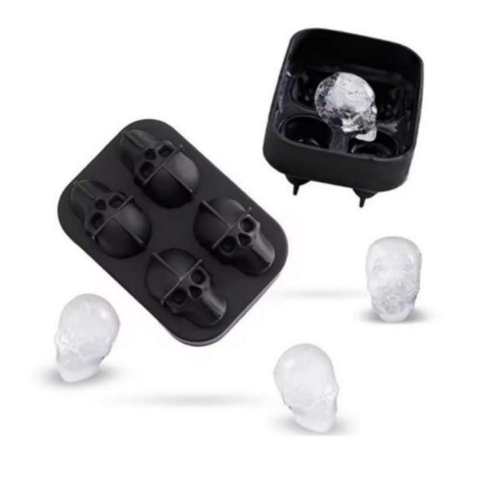 Cubeta de Hielo en Molde Calavera Premium