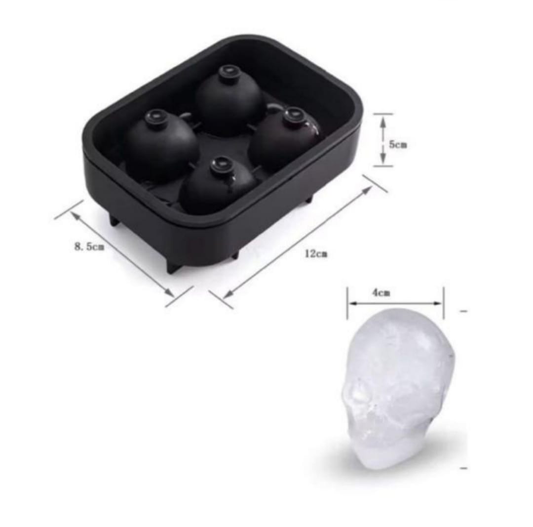 Cubeta de Hielo en Molde Calavera Premium