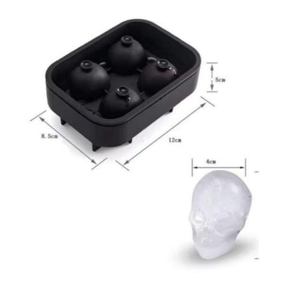 Cubeta de Hielo en Molde Calavera Premium
